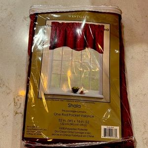 West gate one rod pocket valance.